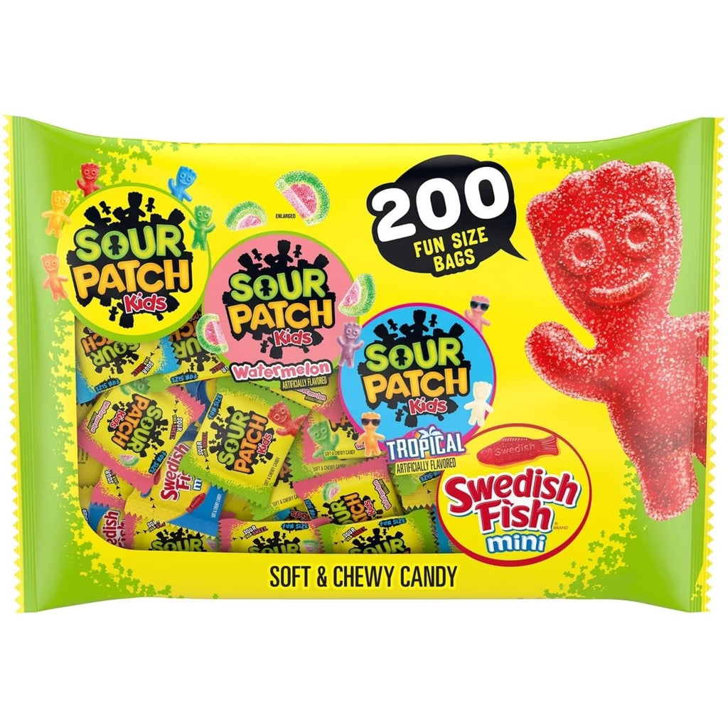 Sour Patch Kids & Swedish Fish Minis Variety, 200 ct Sour Patch Kids