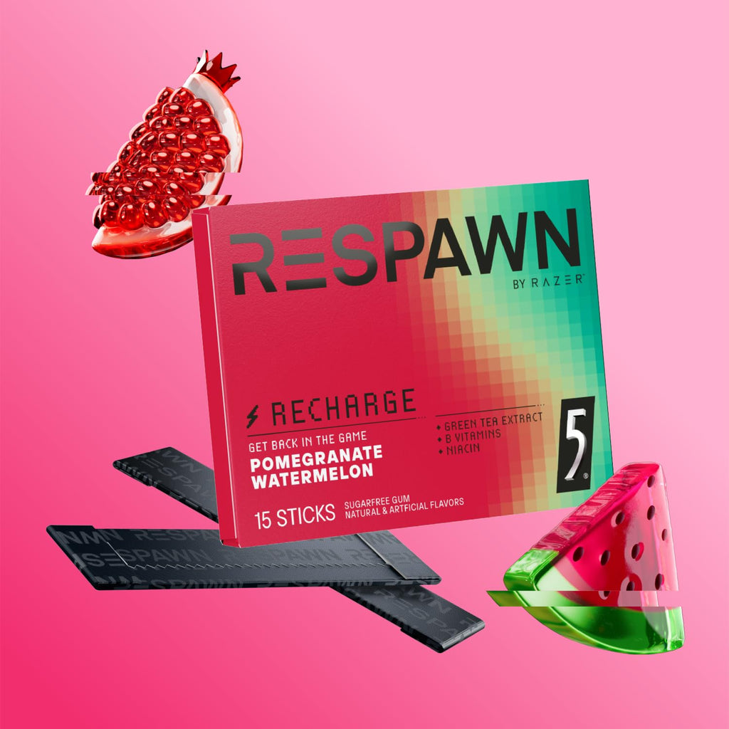 5 Gum Respawn Sugar Free Chewing Gum, 15 Sticks 5 Gum