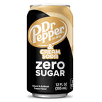 Dr Pepper Cream Soda Zero Sugar, 12 fl oz (Pack of 12) Dr Pepper