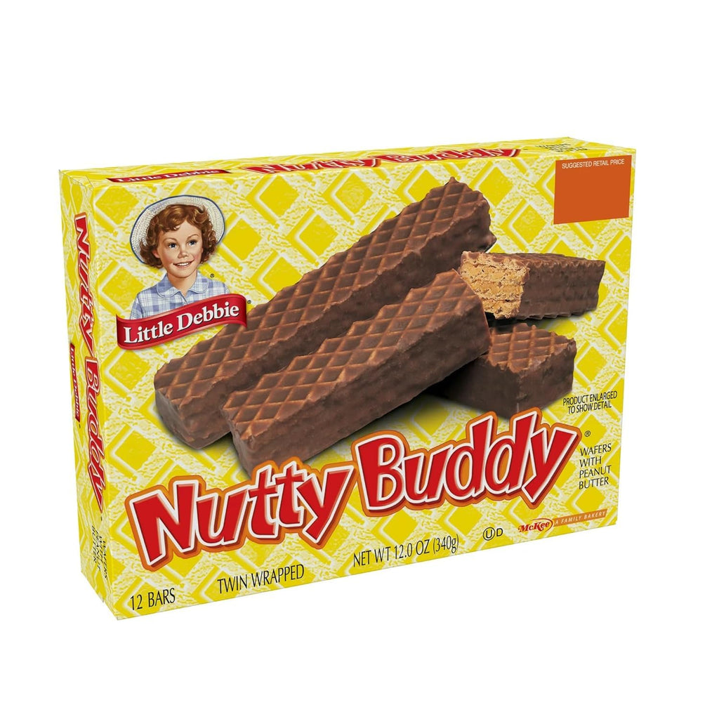 Little Debbie Nutty Buddy Peanut Butter Wafer Bars, 12 oz (Pack of 2) Little Debbie