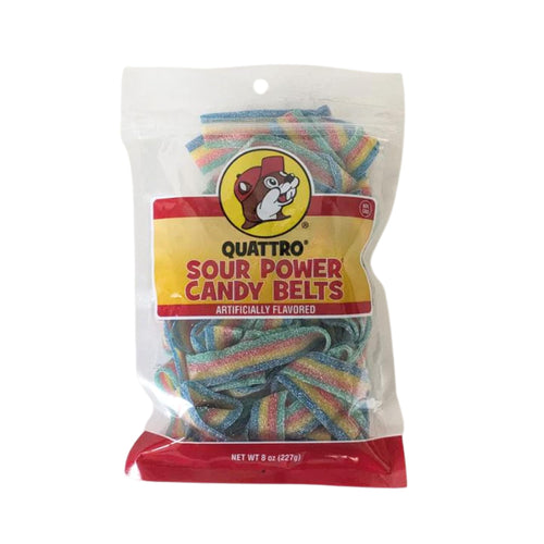 Buc-ee's Quattro Sour Strips Candy Belts, 8 oz Buc-ee's