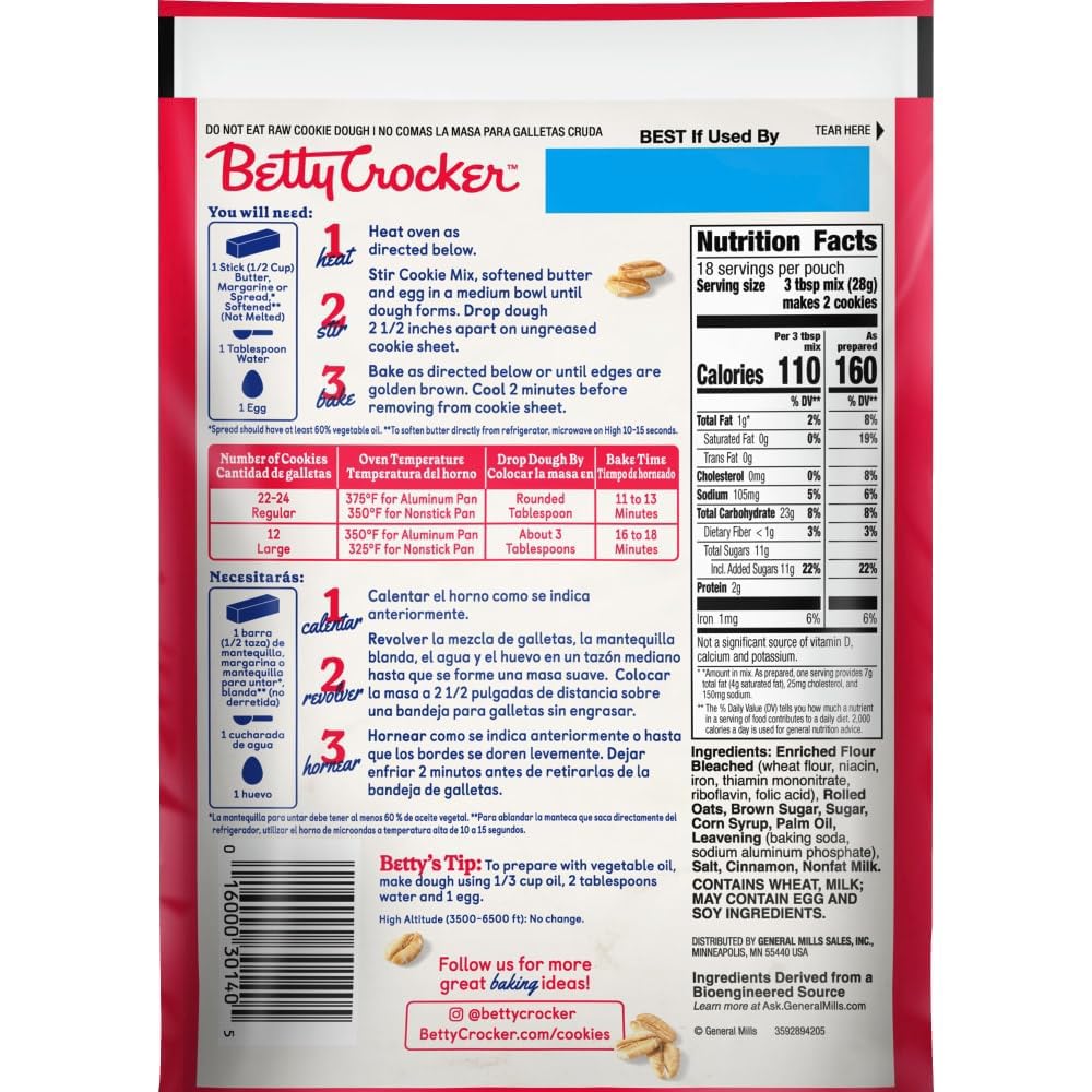 Betty Crocker Walnut Chocolate Chip Cookie Mix Betty Crocker
