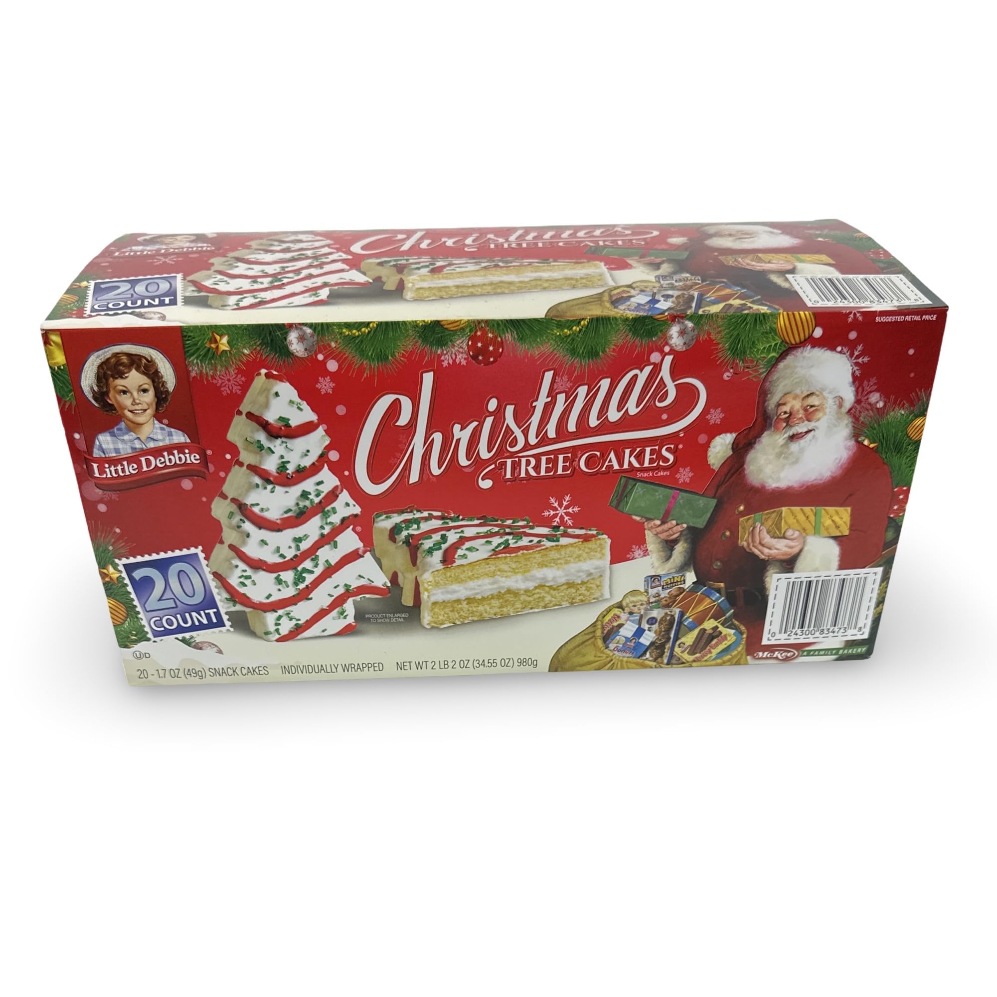 Little Debbie Christmas Tree Cakes Vanilla, 20 ct Little Debbie