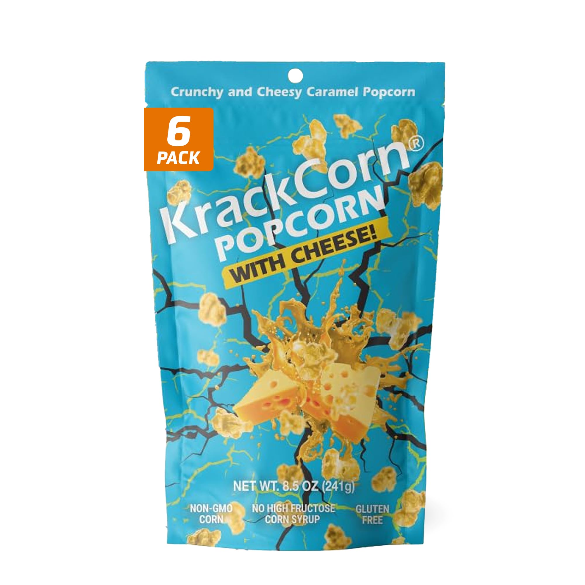 KrackCorn Cheddar Cheese & Caramel Popcorn, 8.5 oz