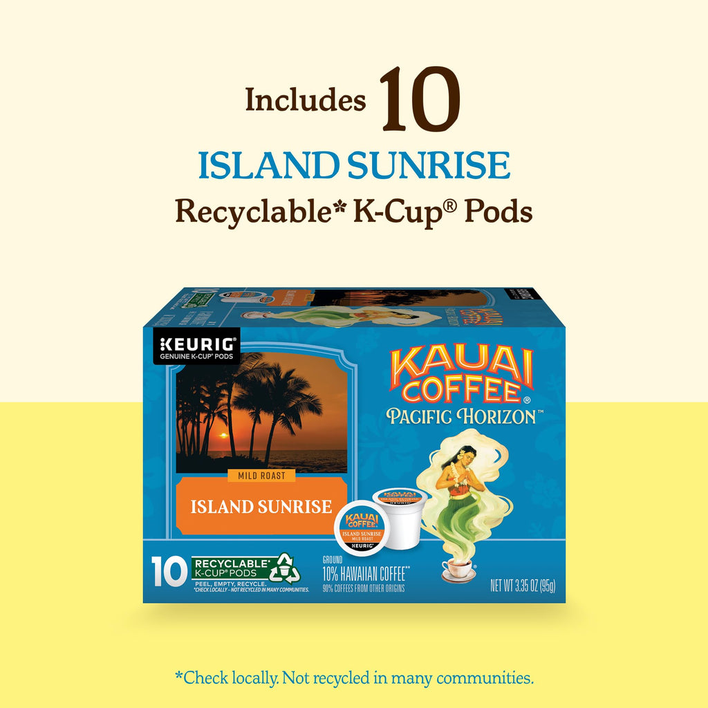 Kauai Coffee Island Sunrise Mild Roast K-Cup Pods, 10 ct Kauai Coffee