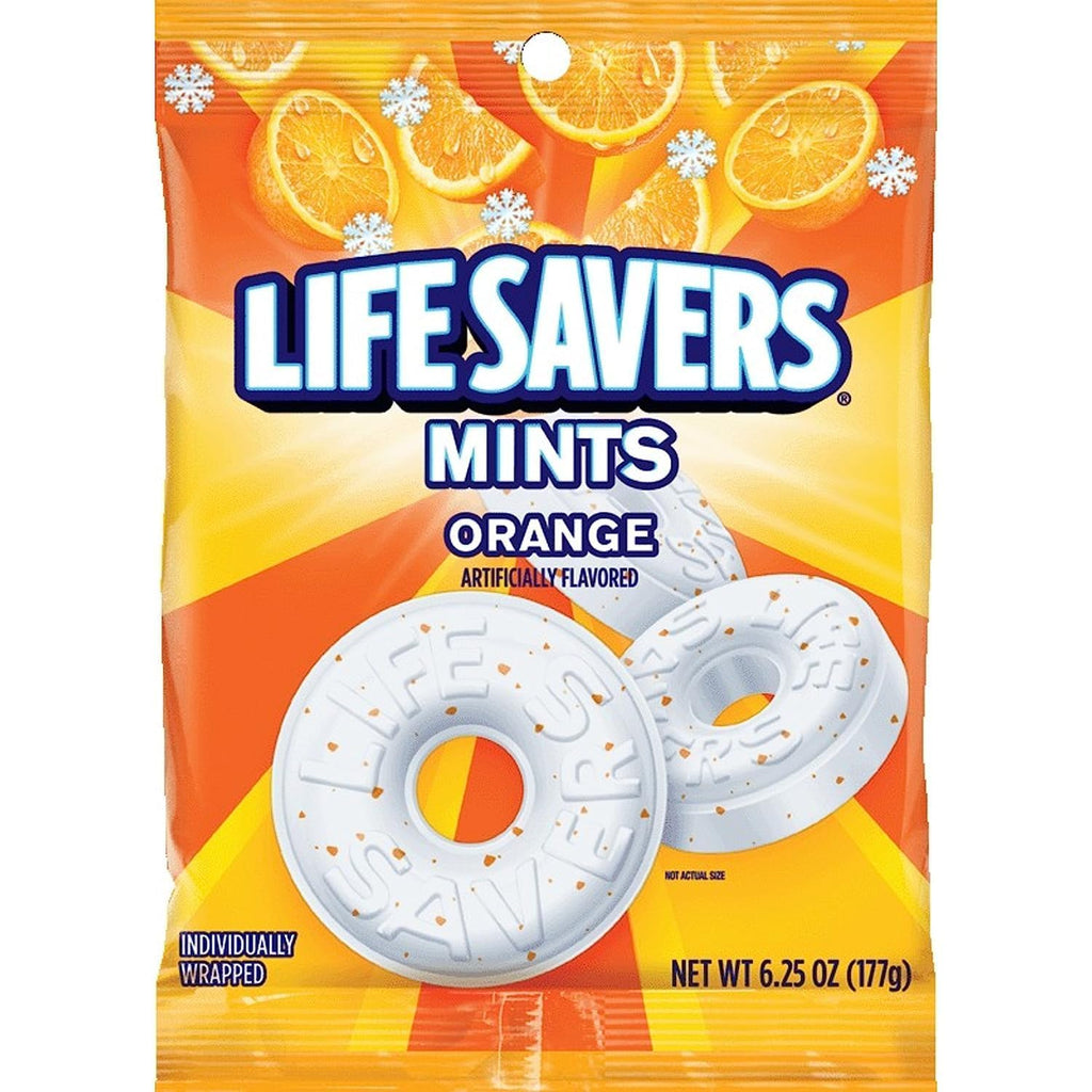 LIFE SAVERS Orange Mints Candy, Individually Wrapped, 3 Pack Amembiana
