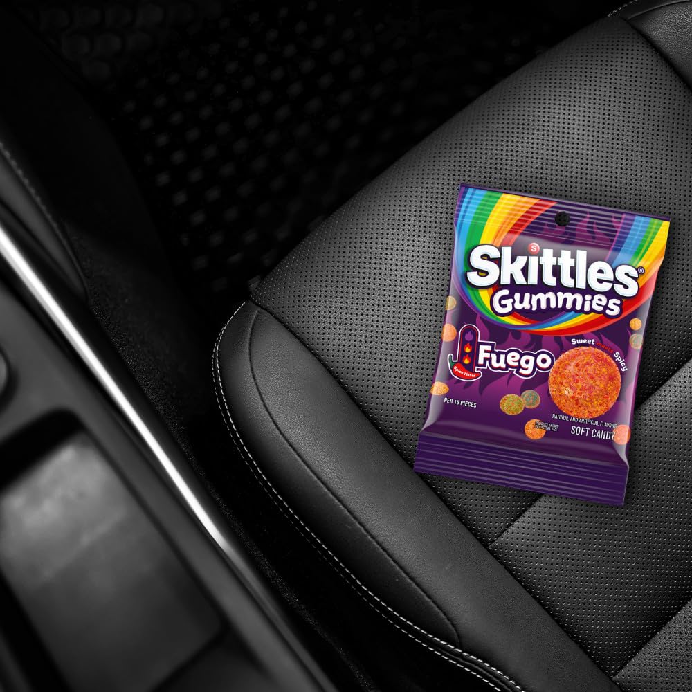 Skittles Gummies Fuego Sweet and Spicy Candy, 5.8 oz (Pack of 12) Skittles
