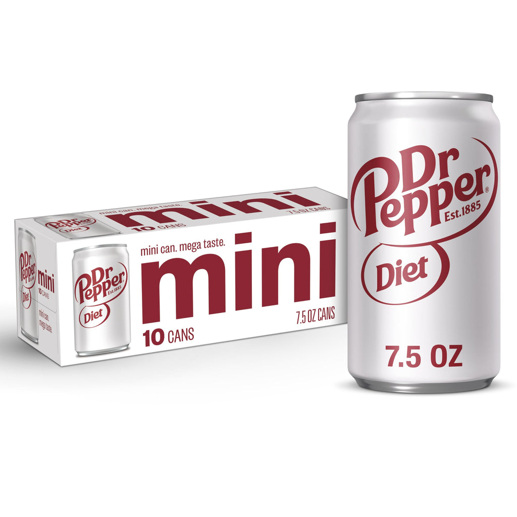 Diet Dr Pepper Mini Cans, 7.5 fl oz (Pack of 18) Dr Pepper