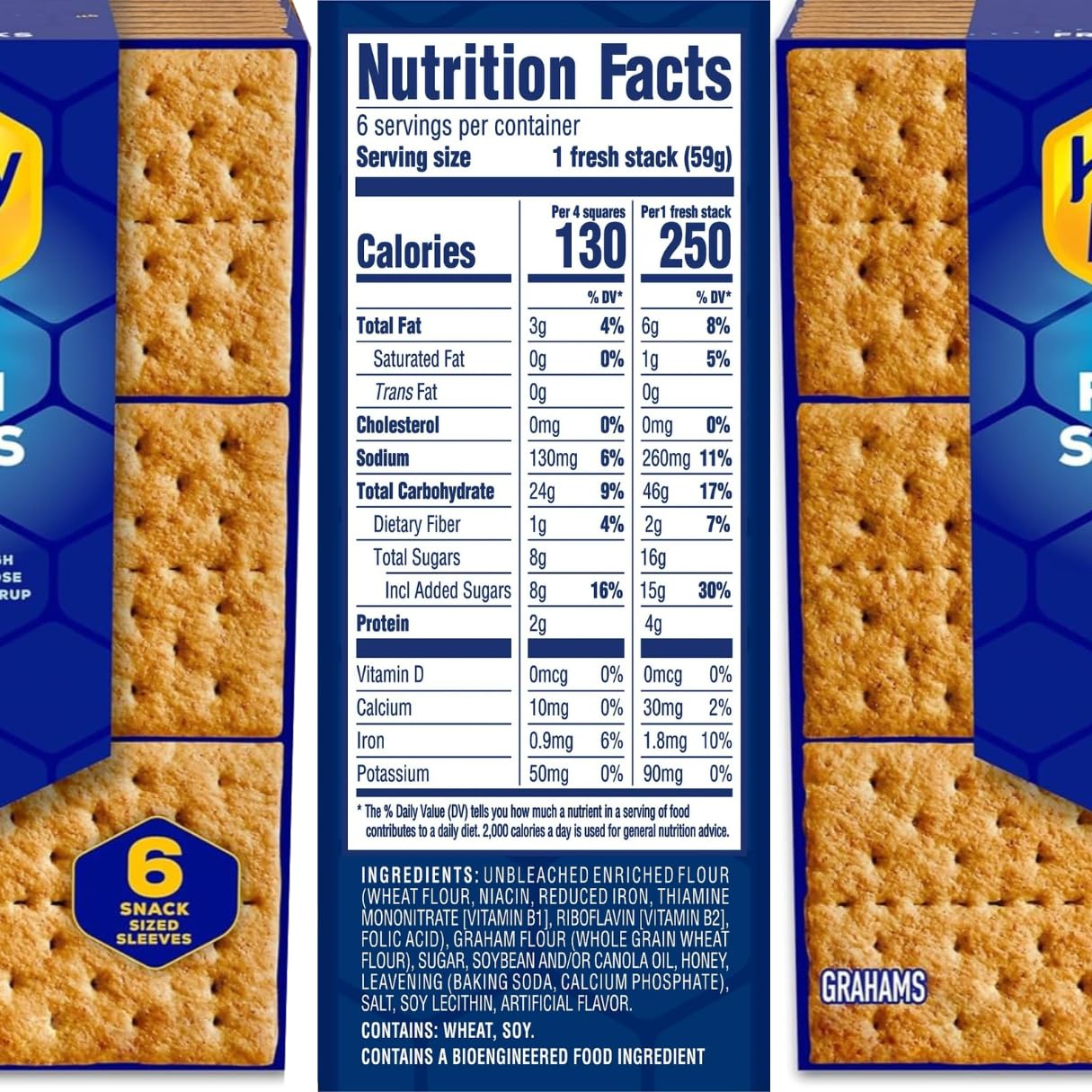 Honey Maid Honey Graham Crackers, Fresh Stacks (Pack of 3) Honey Maid
