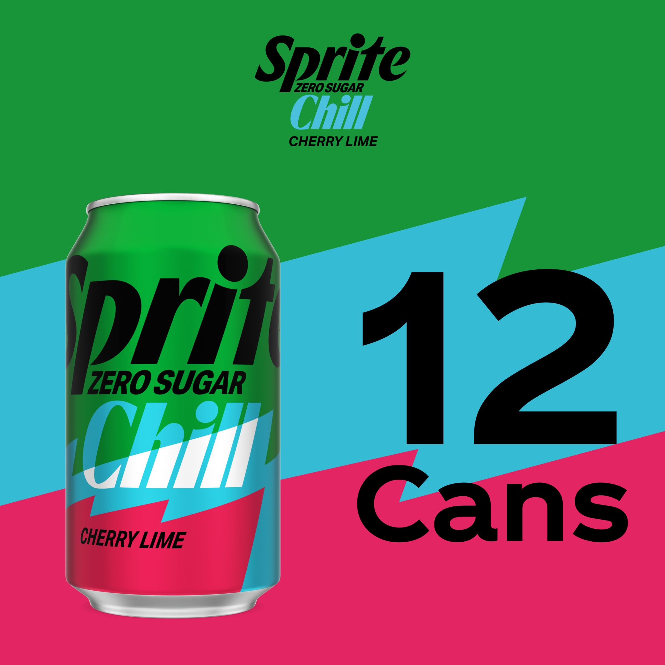 Sprite Chill Zero Sugar Cherry Lime Soda, 12 fl oz (Pack of 12) Sprite
