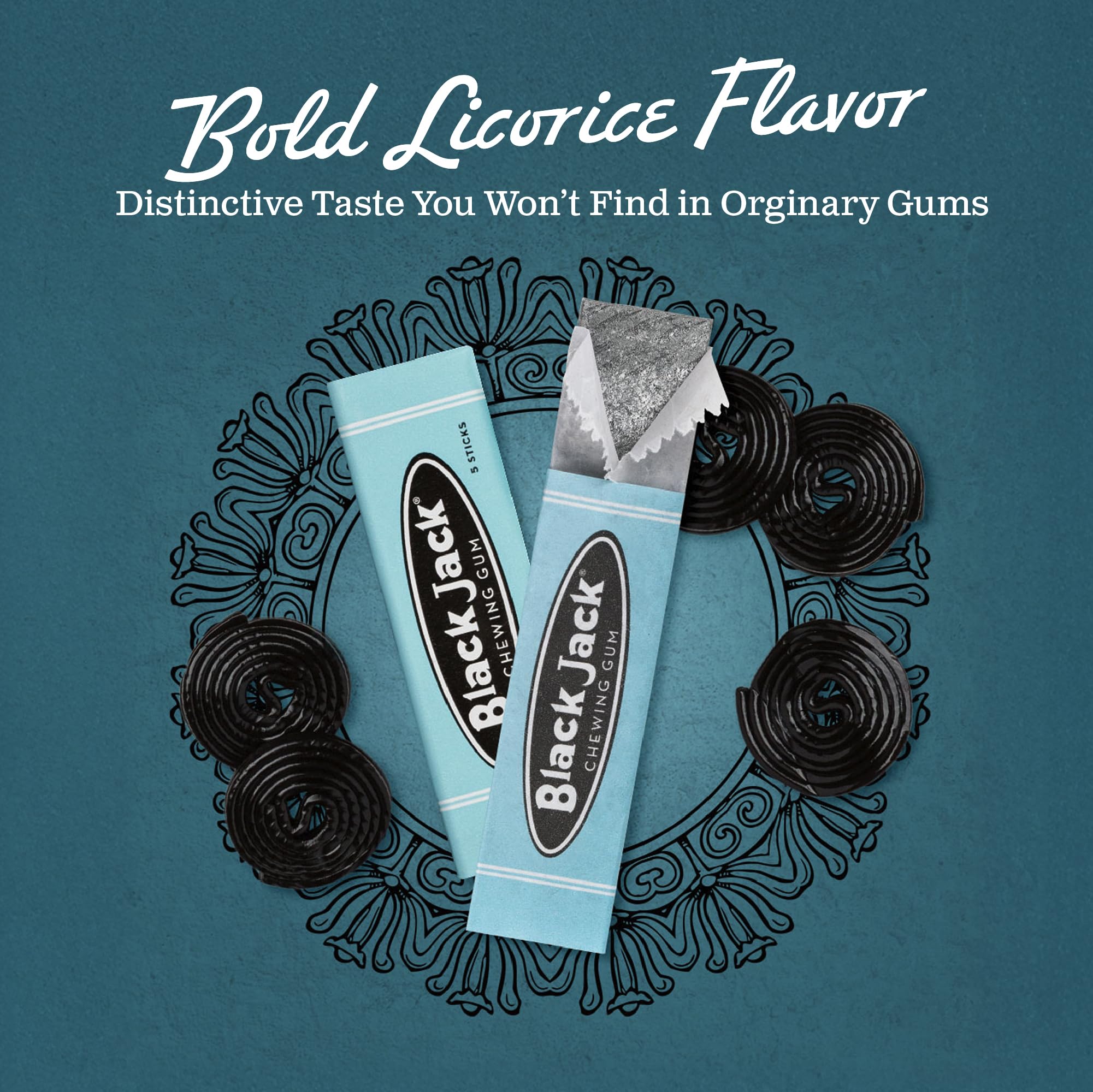 Gerrit's Black Jack Gum, 5 Sticks, 20 ct Gerrit's