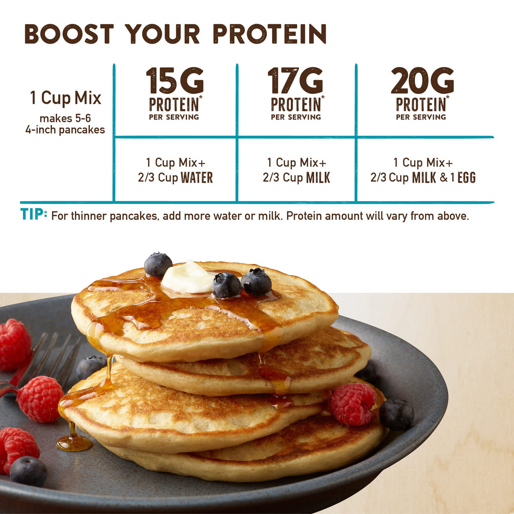 Krusteaz Protein Buttermilk Pancake Mix, 20 oz (Pack of 2) Krusteaz