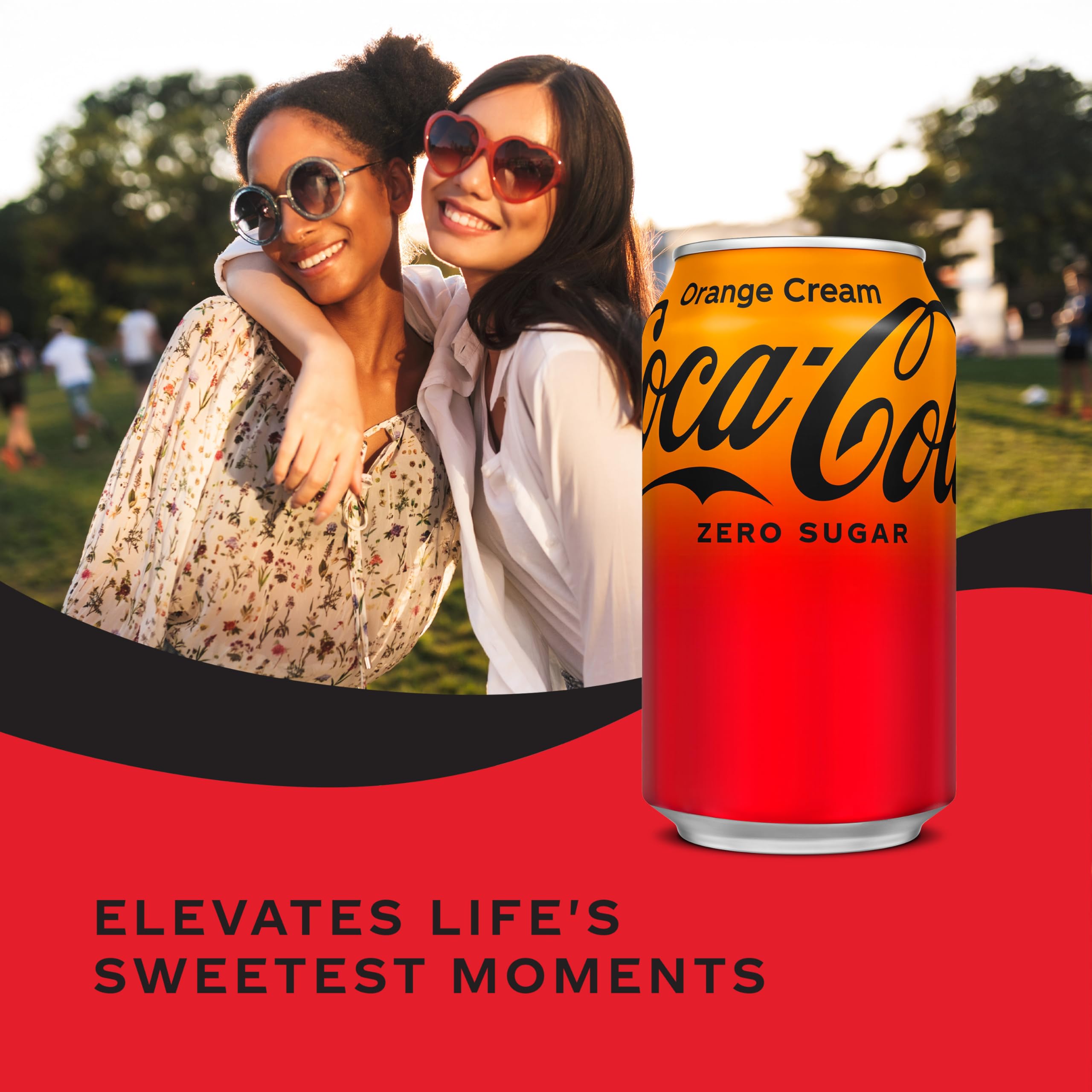 Coca-Cola Zero Sugar Orange Cream Soda, 12 fl oz (Pack of 12) Coca-Cola