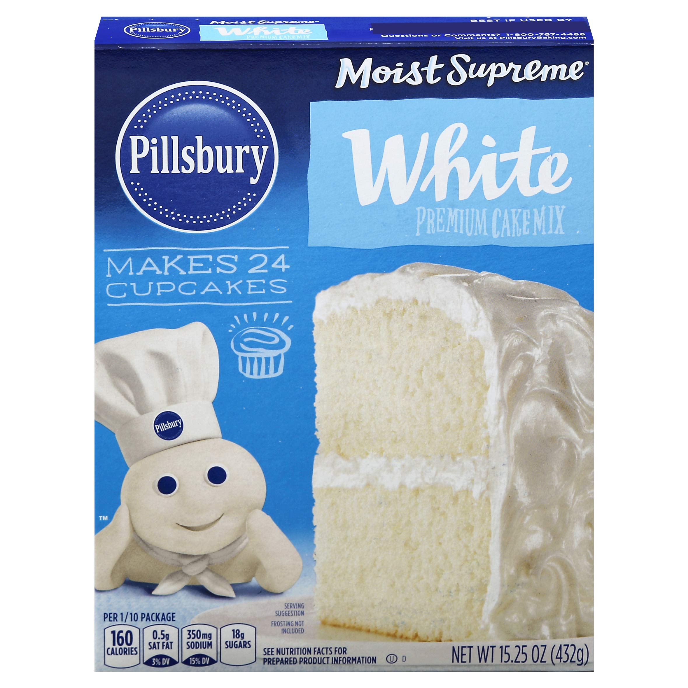 Pillsbury Moist Supreme White Cake Mix, 15.25 oz (Pack of 12) Pillsbury