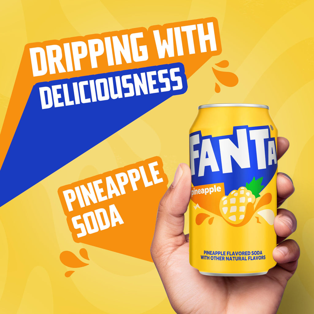 Fanta Pineapple, 12 fl oz (Pack of 12) Fanta