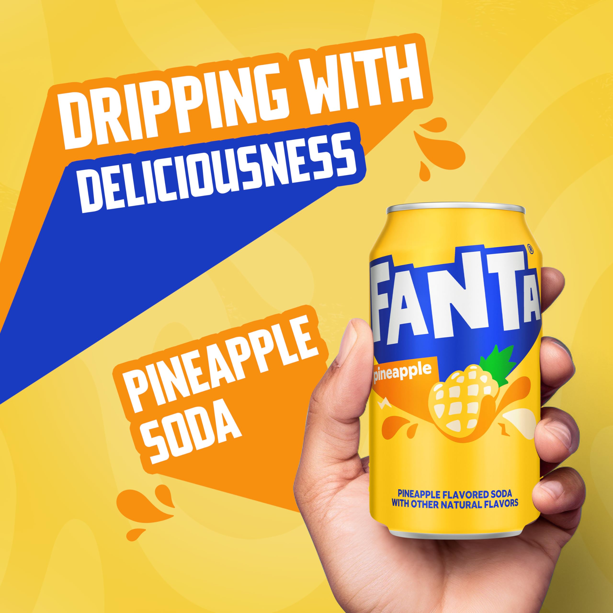 Fanta Pineapple, 12 fl oz (Pack of 12) Fanta