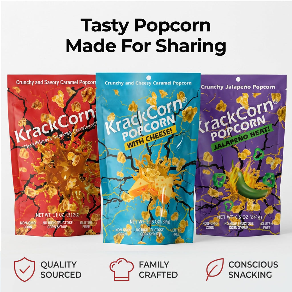 KrackCorn Jalapeno Popcorn, 8.5 oz (Pack of 3) KrackCorn