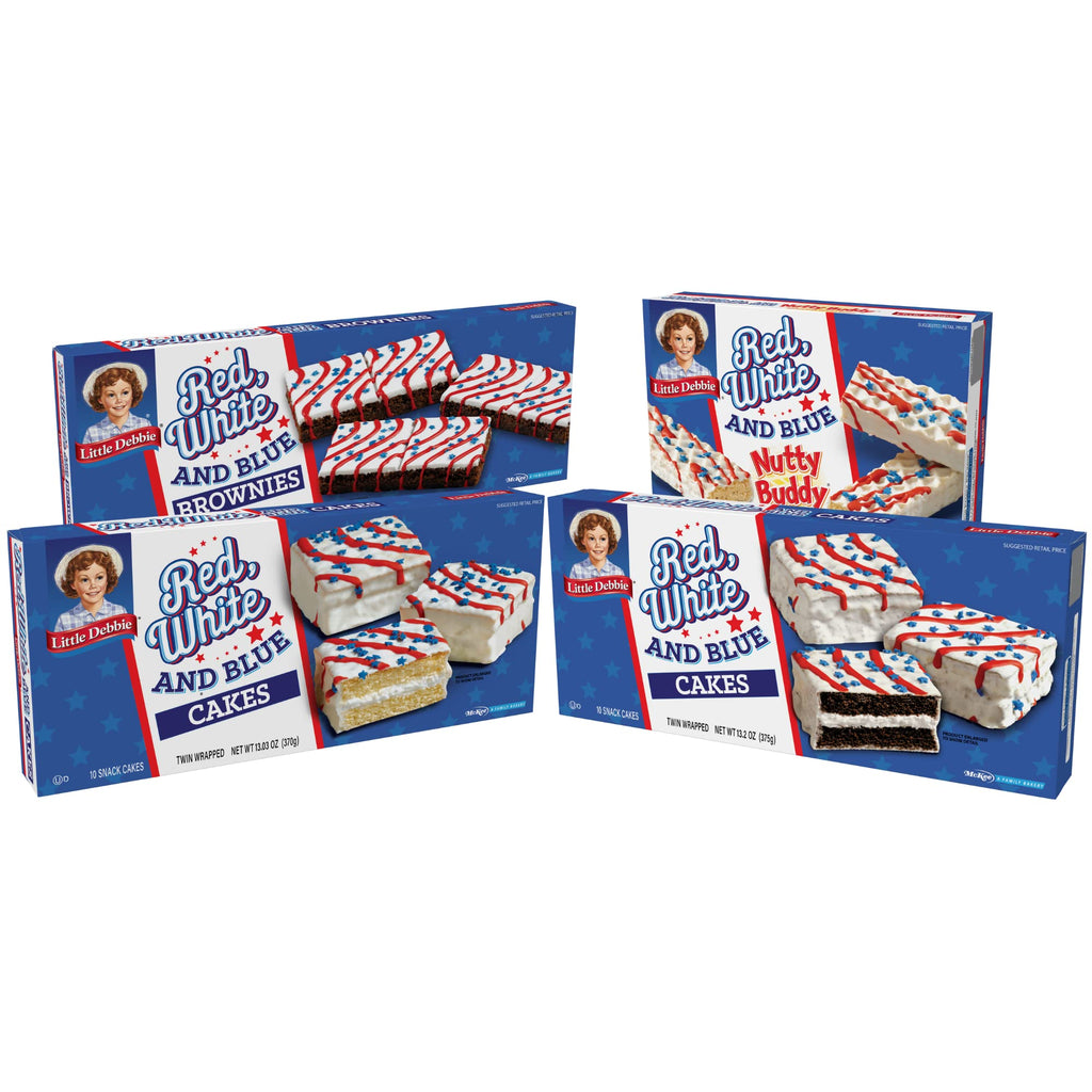 Little Debbie Red, White & Blue Snack Cake Bundle (Pack of 4) Little Debbie