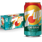 7Up Tropical Zero Sugar Soda, 12 fl oz (Pack of 12) 7Up