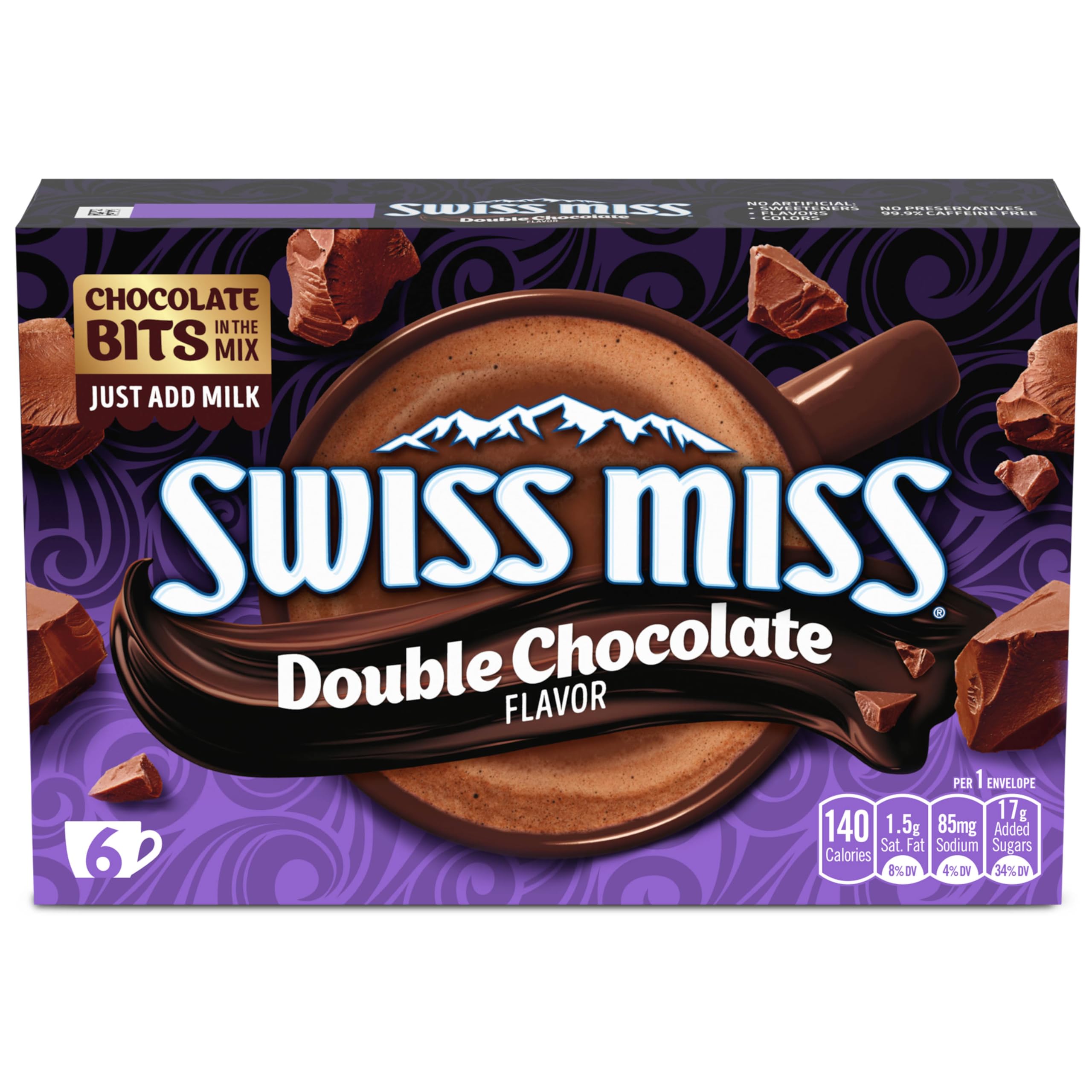 Swiss Miss Double Chocolate Hot Cocoa Mix, 1.18 oz (6 ct) Swiss Miss