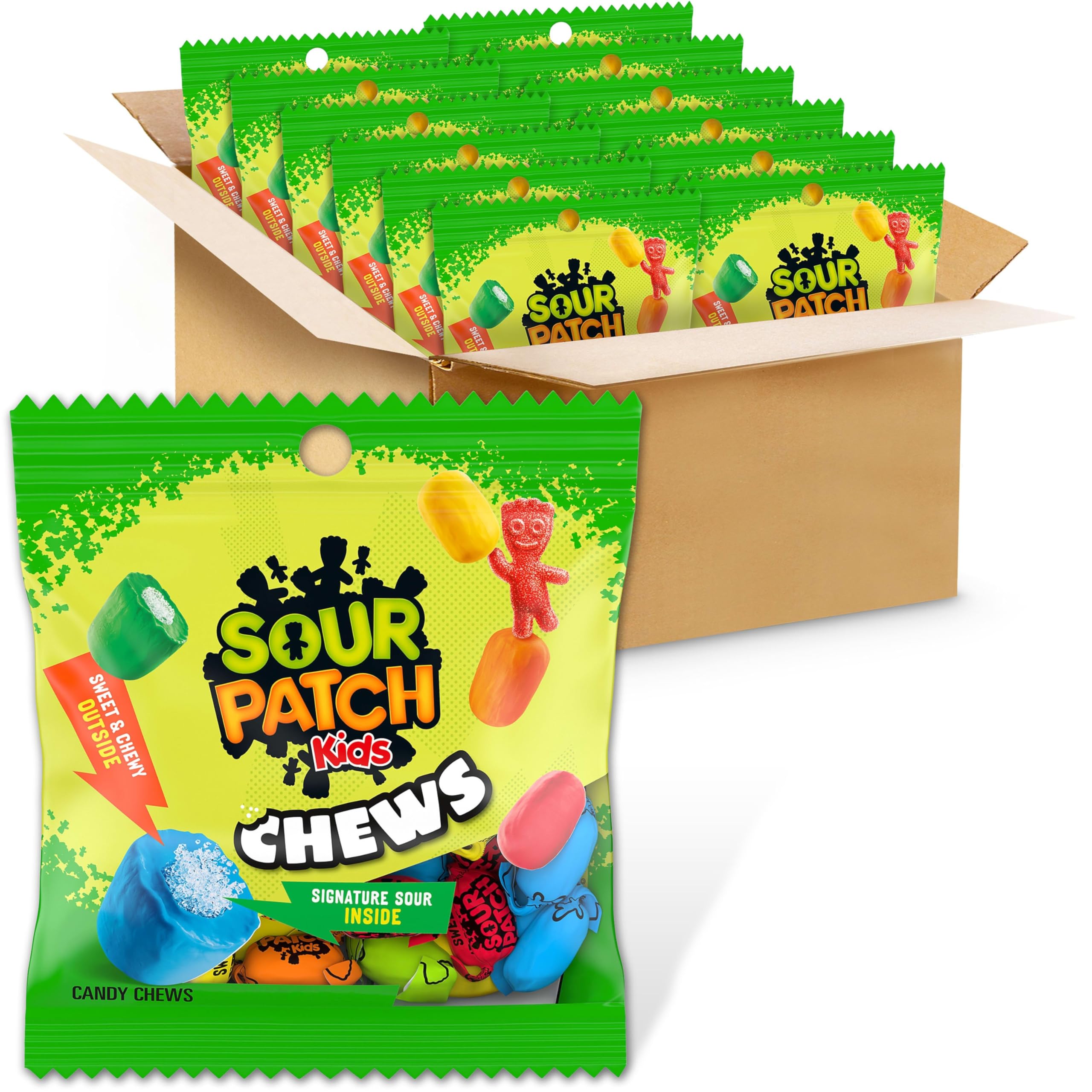 Sour Patch Kids Chews, 12-2.12 oz Bags