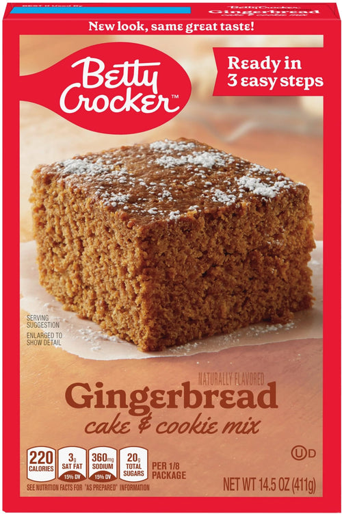 Betty Crocker Gingerbread Cake & Cookie Mix, 14.5 oz (Pack of 4) Betty Crocker