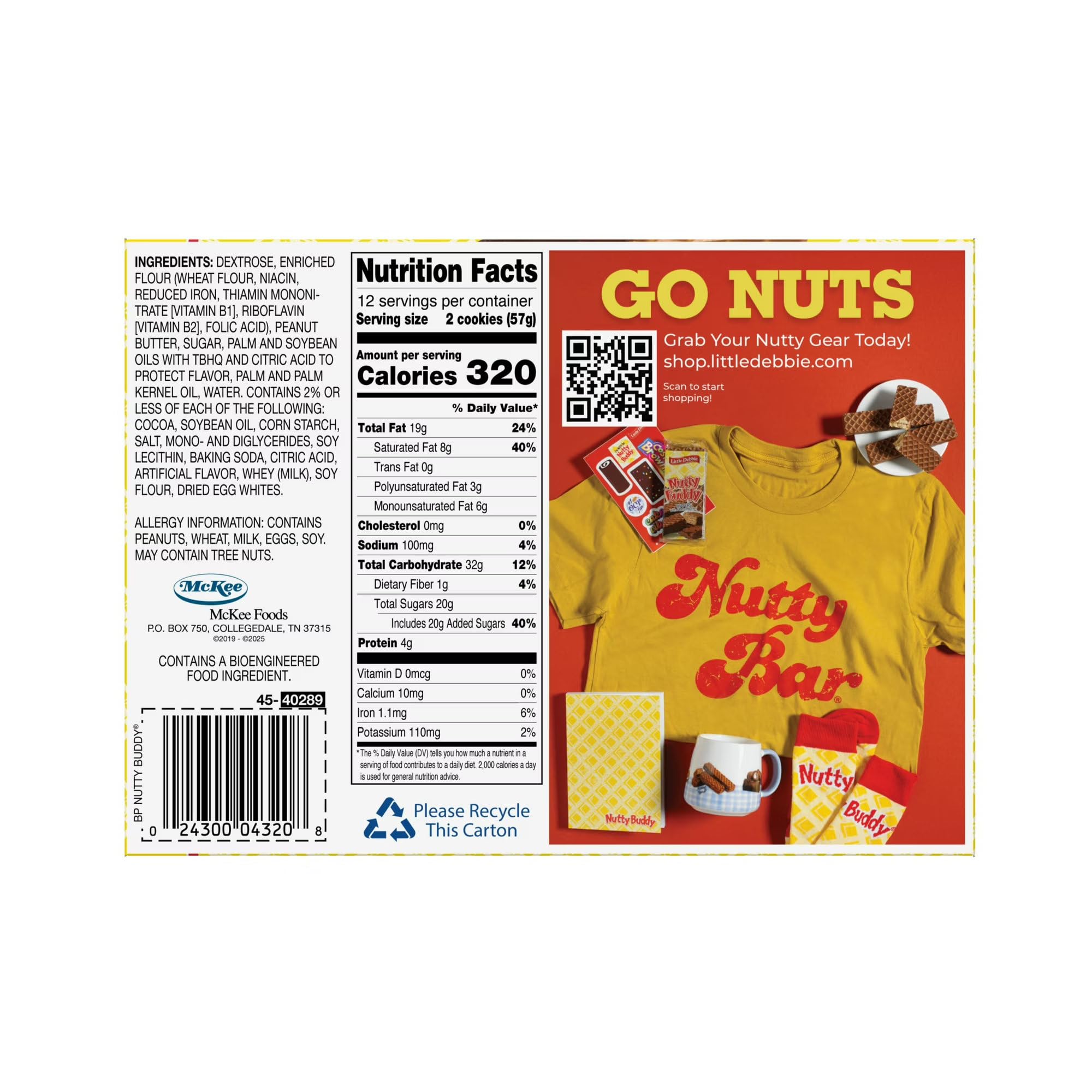 Little Debbie Nutty Buddy Big Pack, 24.1 oz (Pack of 2) Little Debbie