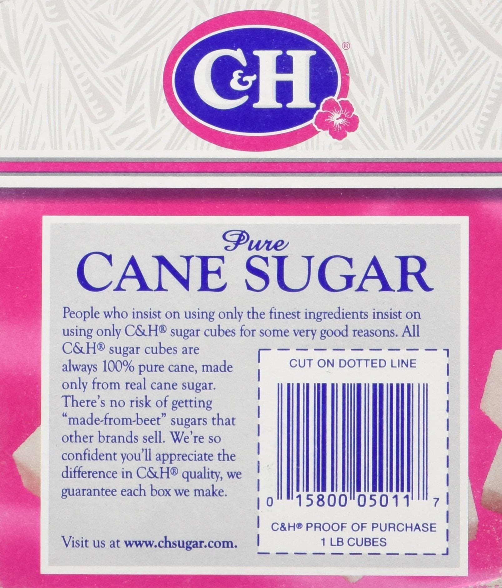 C&H Pure Cane White Sugar Cubes, 1 lb C&H