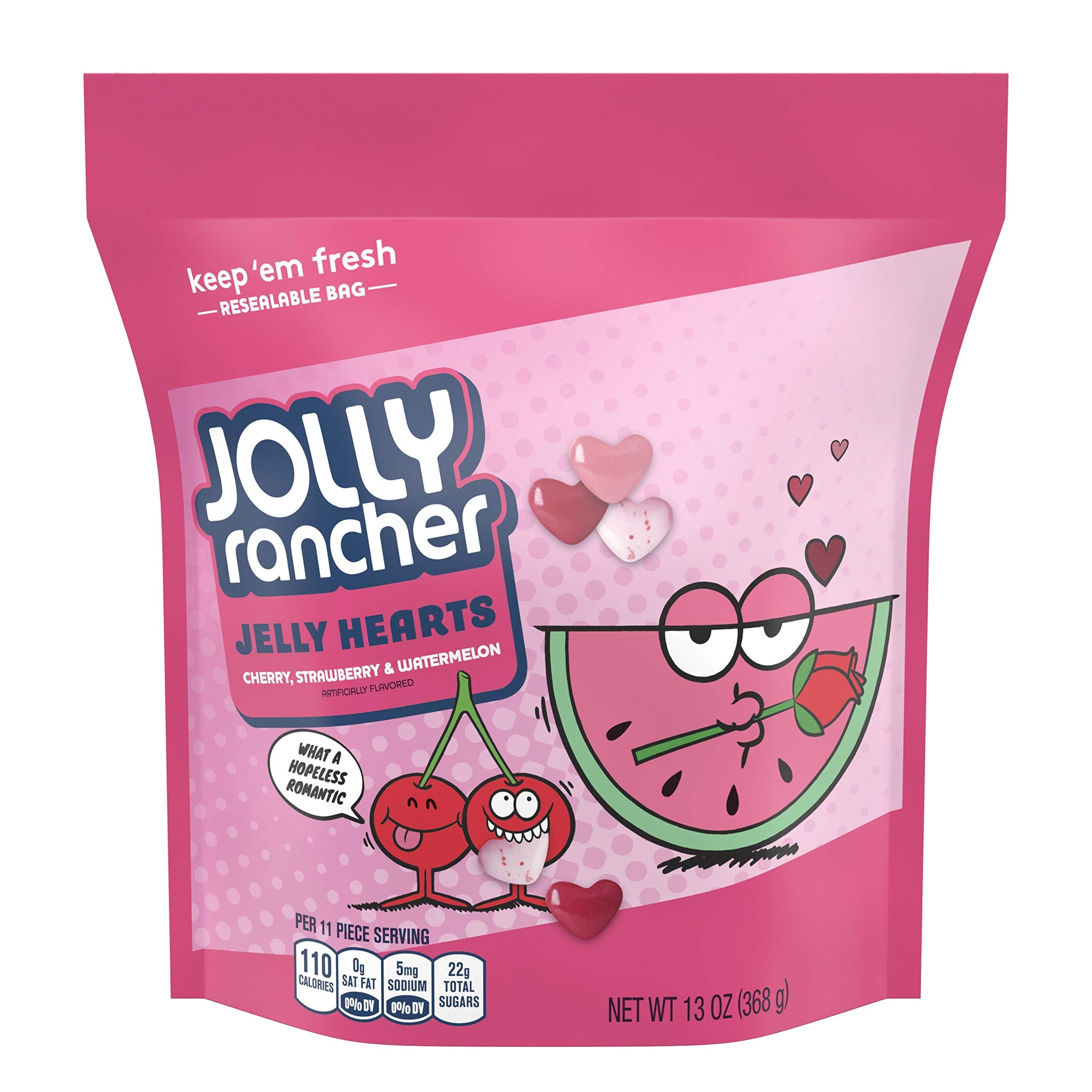 Jolly Rancher Jelly Hearts, Cherry, Strawberry & Watermelon, 13 oz Jolly Rancher