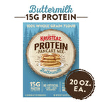 Krusteaz Protein Buttermilk Pancake Mix, 20 oz (Pack of 2) Krusteaz