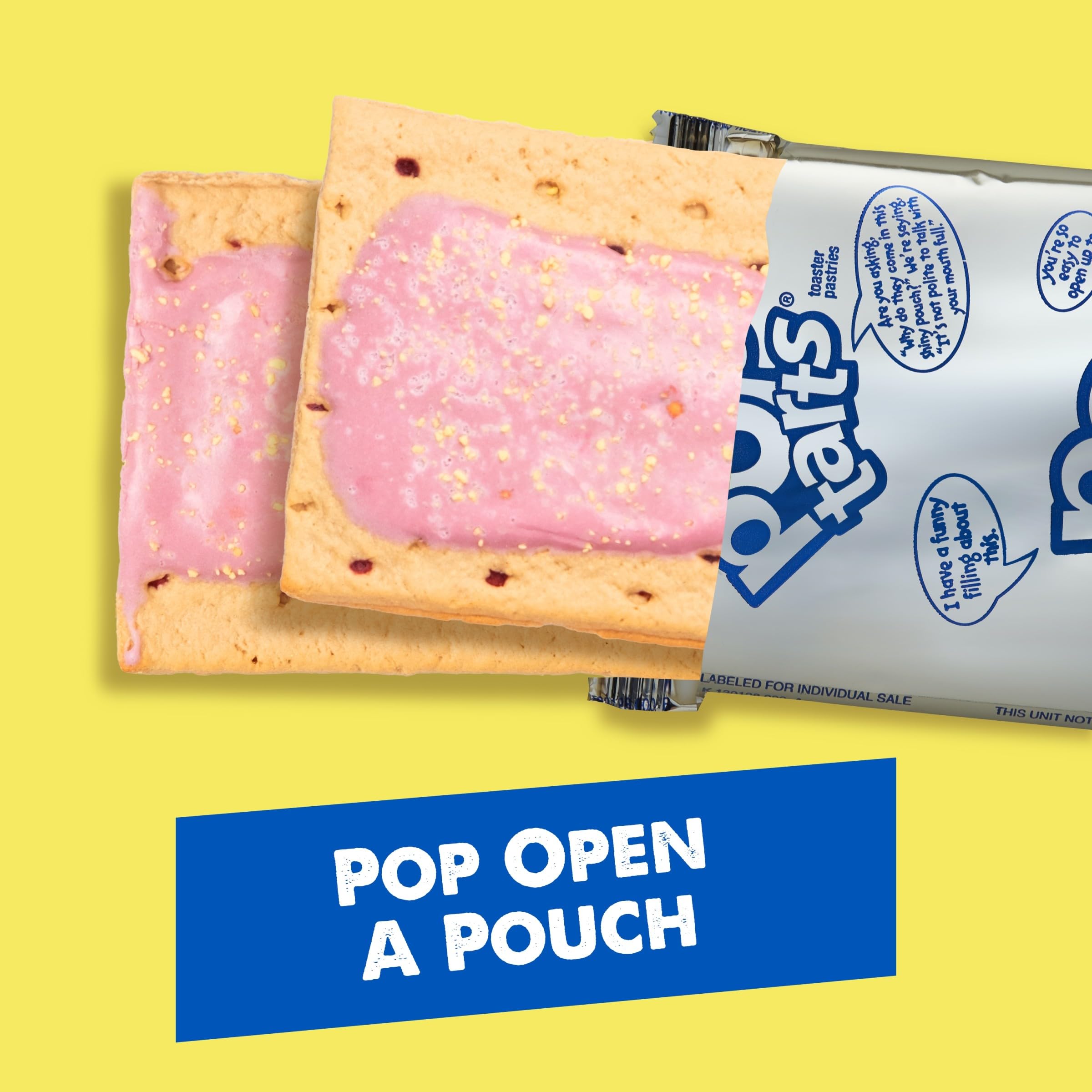 Pop-Tarts Toaster Pastries Frosted Lemon Blueberry Crumble, 13.5oz Box (8 Pop-Tarts)