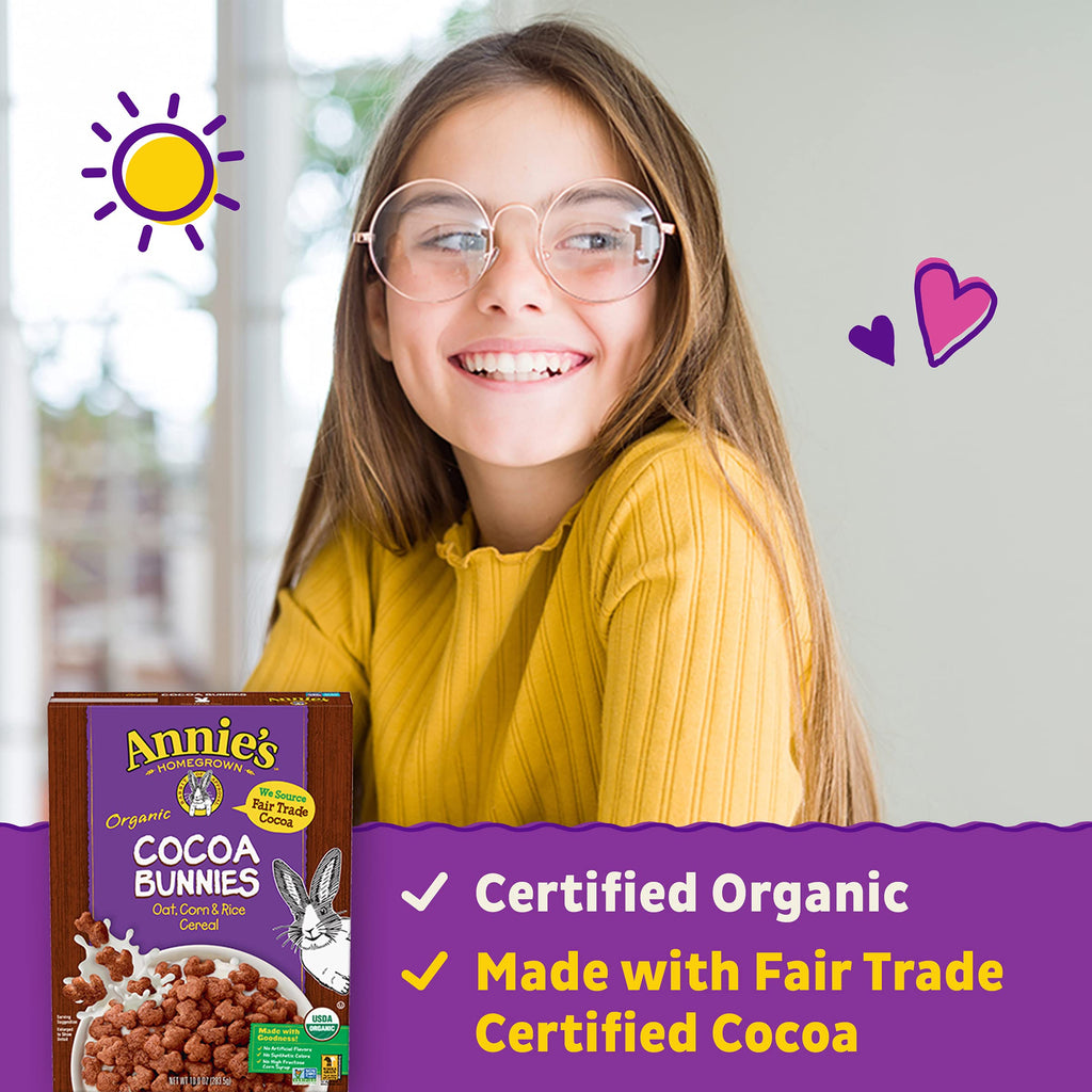 Annie's Organic Cocoa Bunnies Breakfast Cereal, 10 oz Annie's