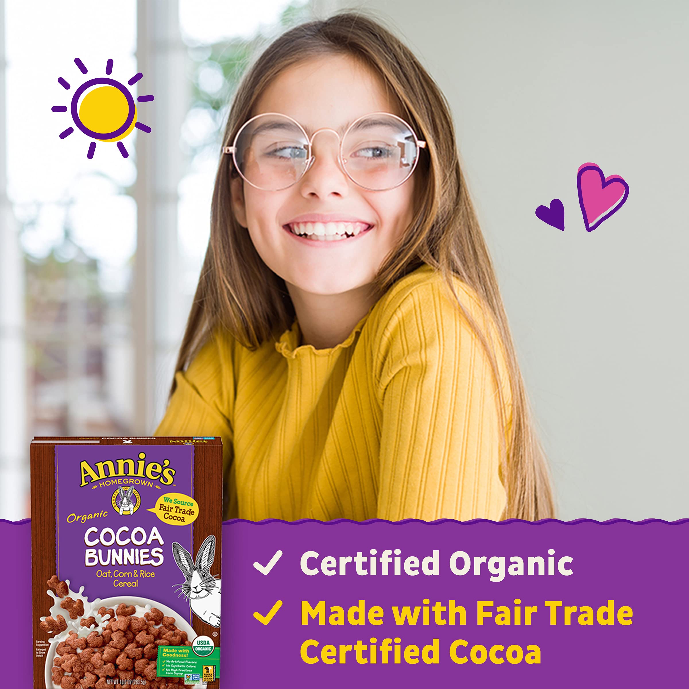 Annie's Organic Cocoa Bunnies Breakfast Cereal, 10 oz Annie's