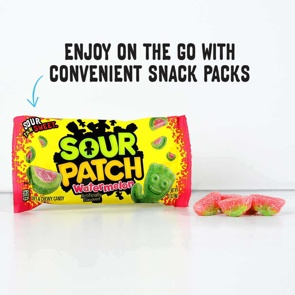 Sour Patch Kids Watermelon Candy, 2 oz (Pack of 24) Sour Patch Kids