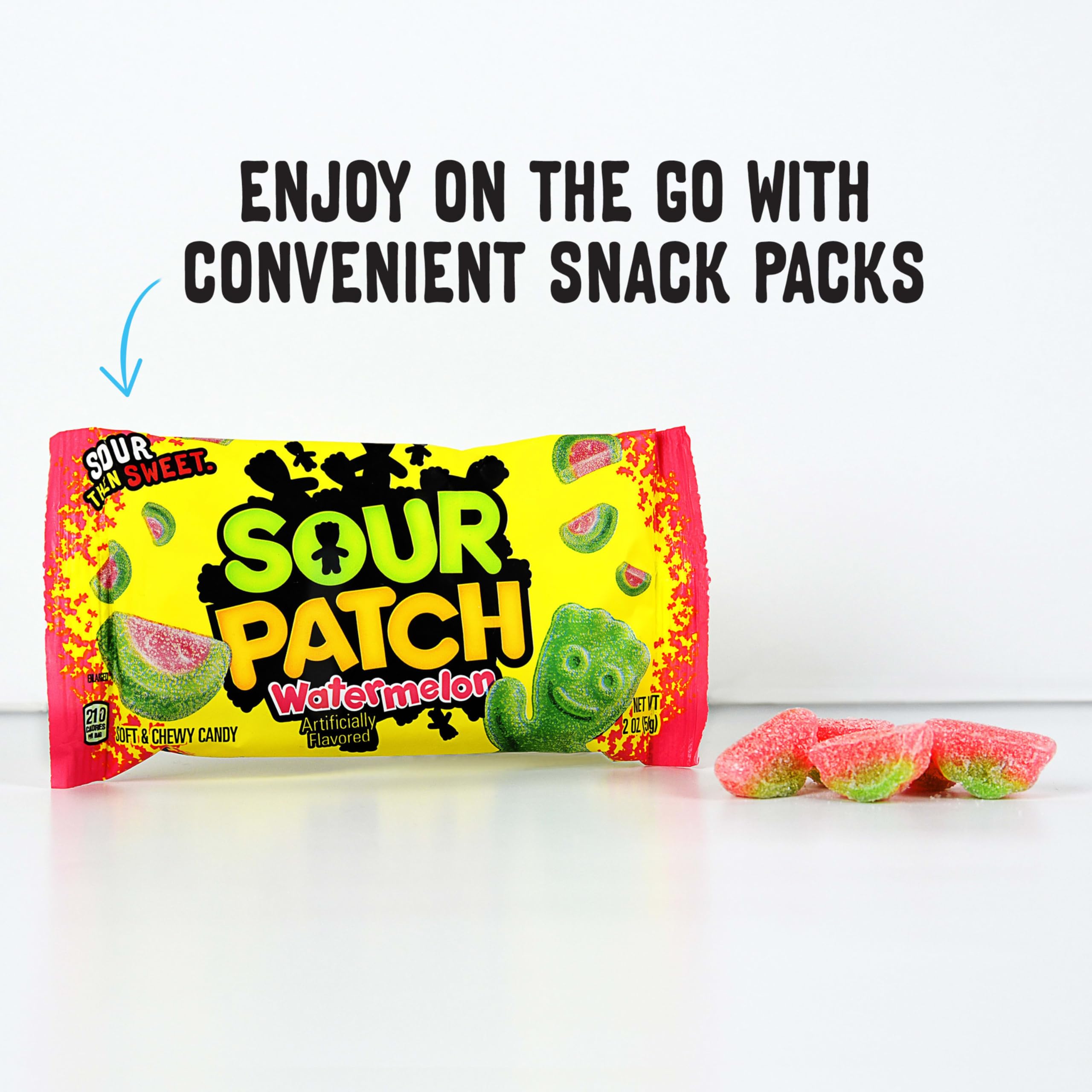 Sour Patch Kids Watermelon Candy, 2 oz (Pack of 24) Sour Patch Kids