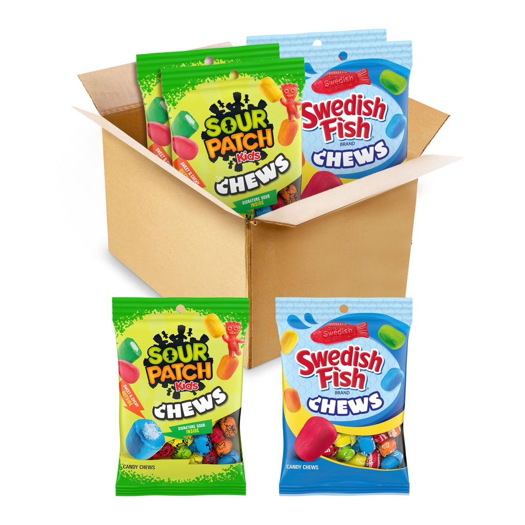 Sour Patch Kids & Swedish Fish Candy Variety Pack, 4 ct Sour Patch Kids