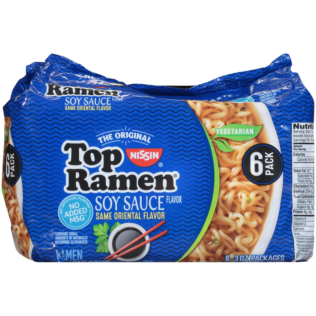 Nissin Top Ramen Oriental Dry Soup, 18 oz (Pack of 6) Nissin