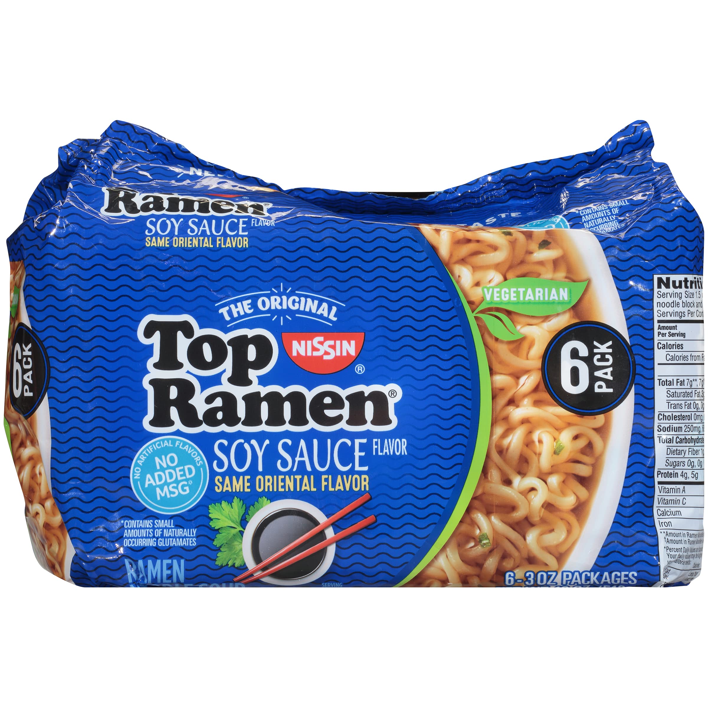 Nissin Top Ramen Oriental Dry Soup, 18 oz (Pack of 6) Nissin
