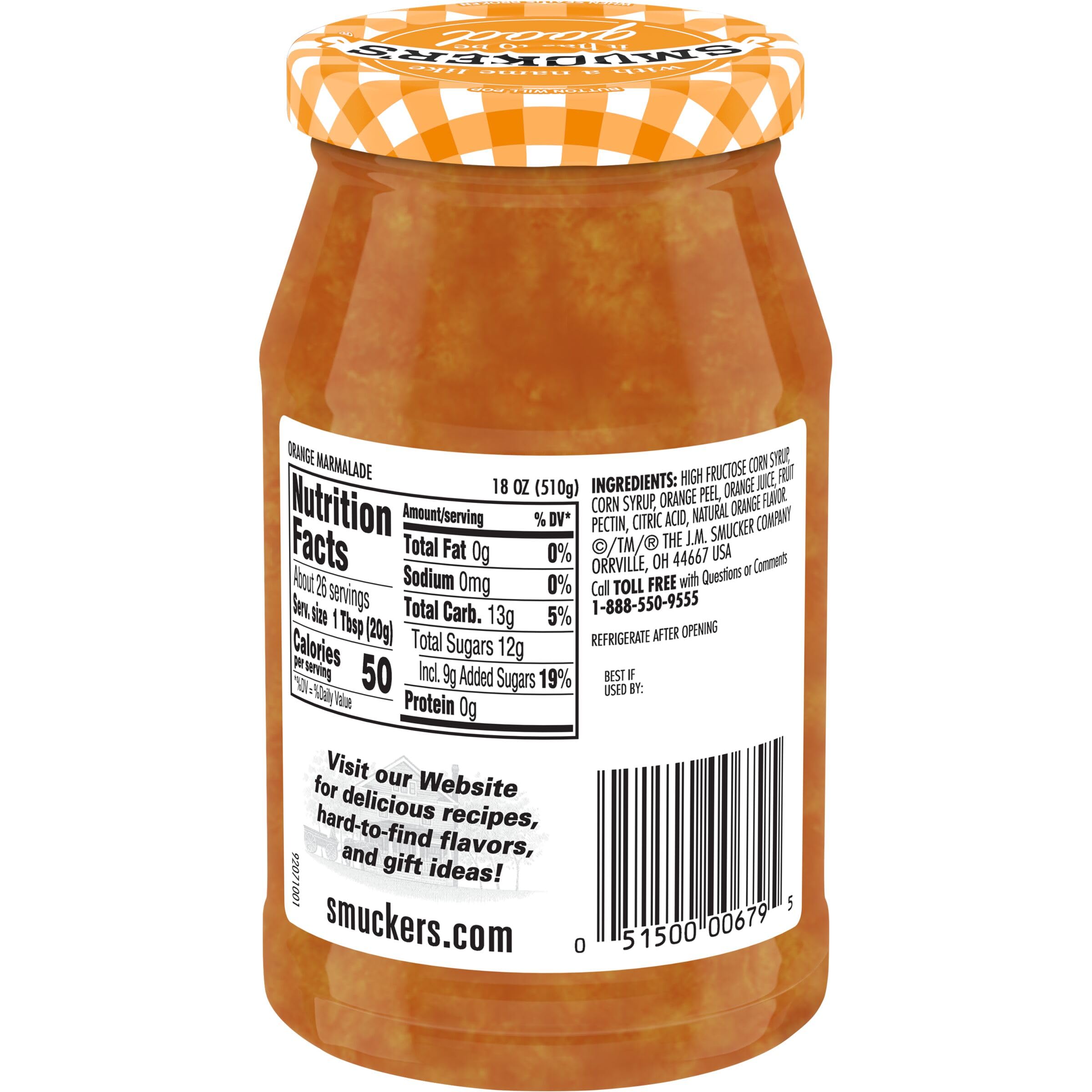Smucker's Sweet Orange Marmalade, 18 oz Smucker's