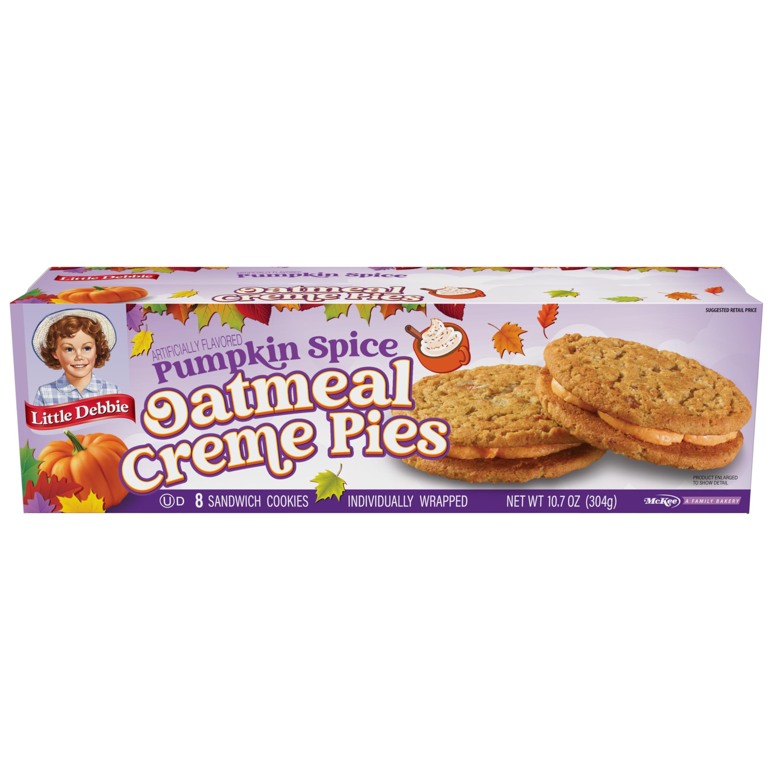 Little Debbie Pumpkin Spice Oatmeal Crème Pies, 10.7oz Little Debbie