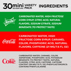 Coca-Cola Mini Can Variety Pack, 7.5 fl oz (Pack of 30) Coca-Cola