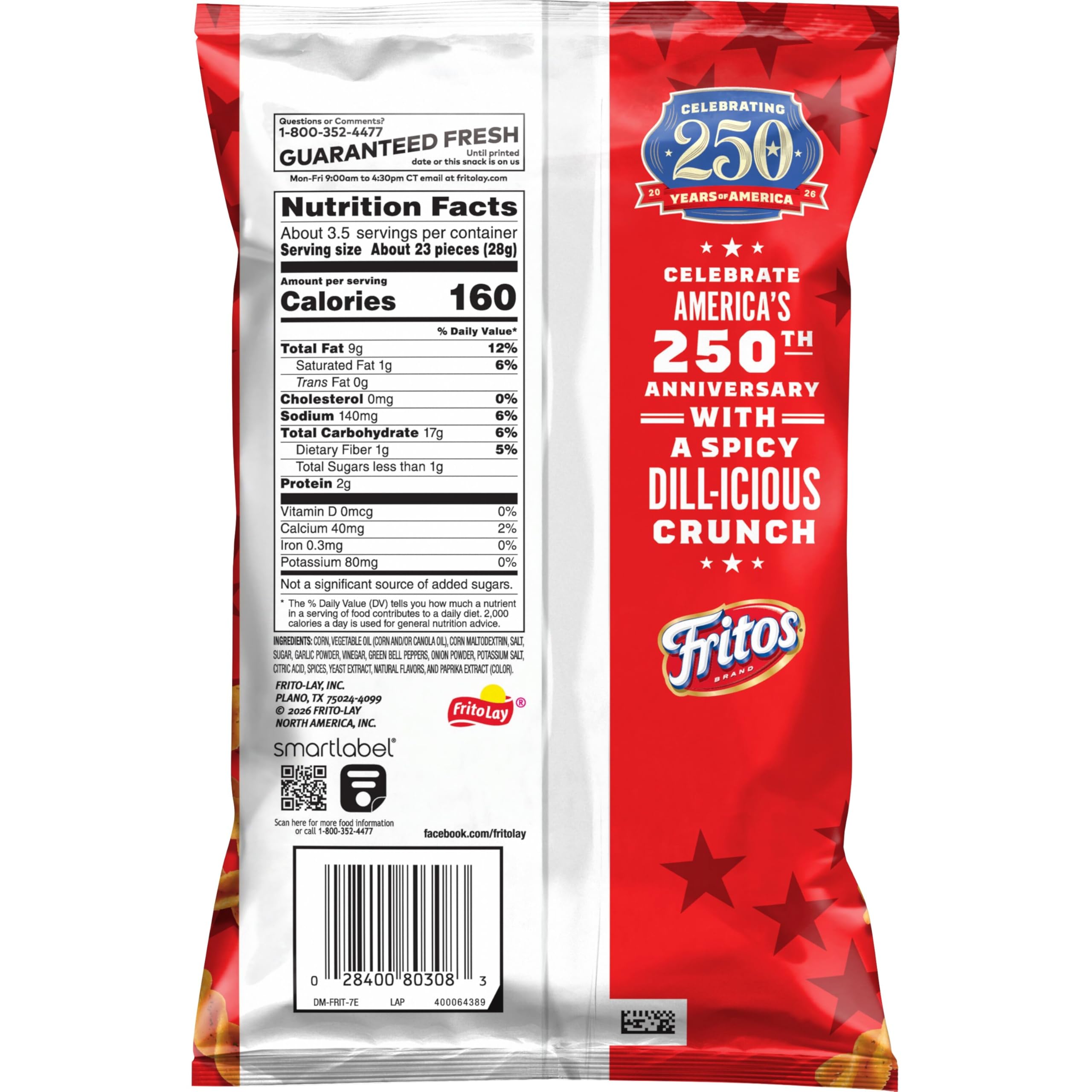 Fritos Flavor Twists Corn Snacks, Spicy Dill Pickle, 3.375 oz Fritos