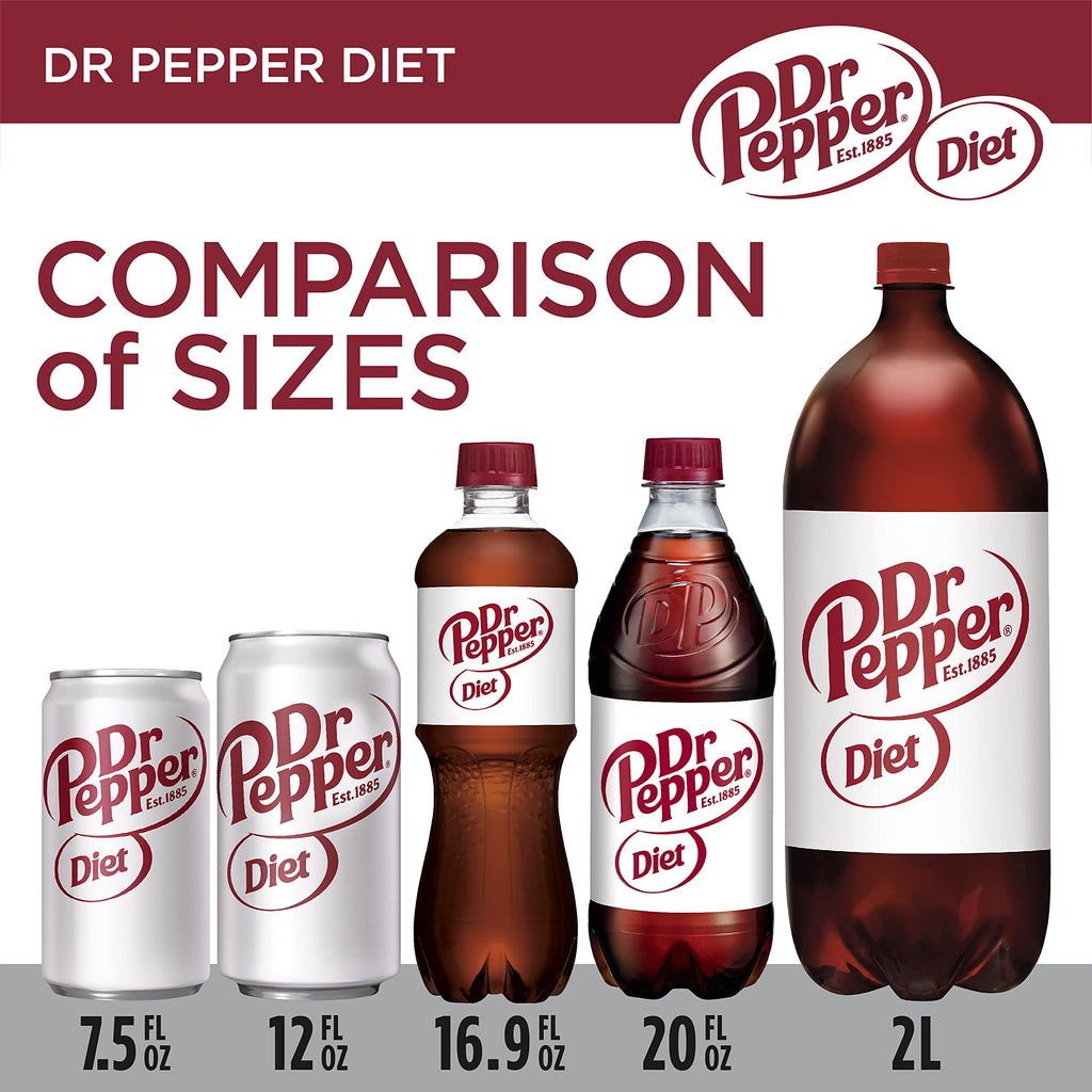 Diet Dr Pepper Mini Cans, 7.5 fl oz (Pack of 18) Dr Pepper
