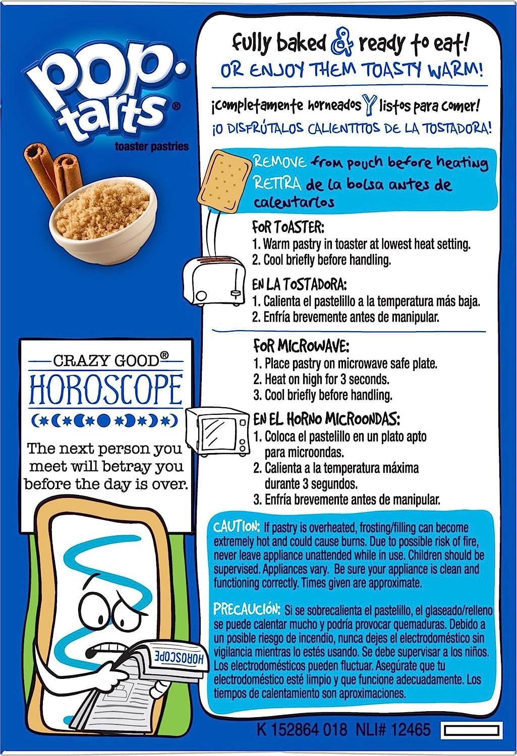 Pop-Tarts Unfrosted Brown Sugar Cinnamon Toaster Pastries, 8 ct (Pack of 2) Pop-Tarts