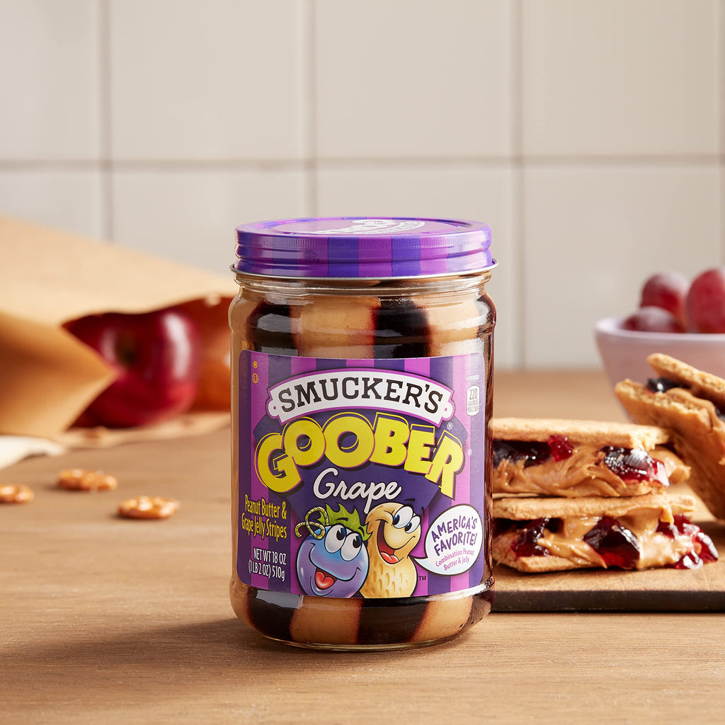 Smucker's Goober Peanut Butter & Grape Jelly Stripes, 18 oz Smucker's