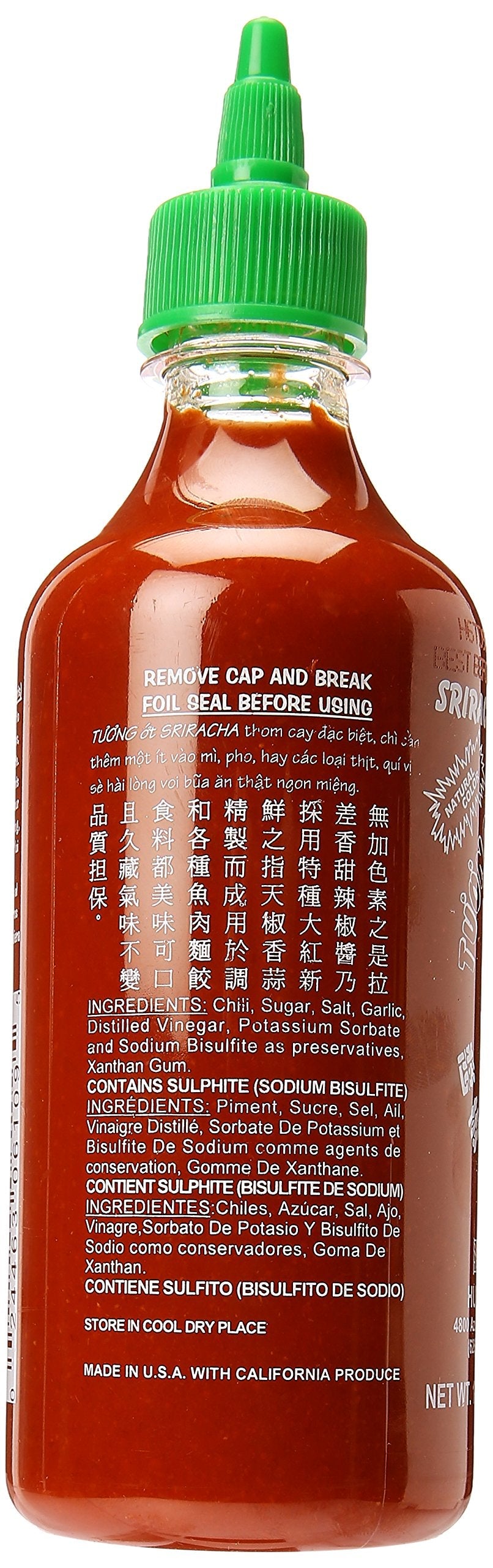 Huy Fong Sriracha Hot Chili Sauce, 17 oz Huy Fong