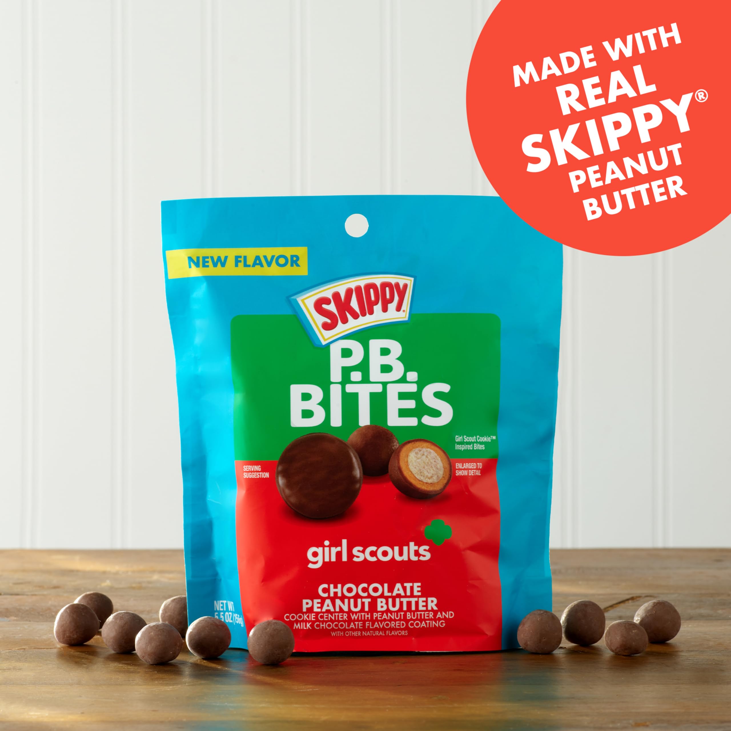 Skippy Bites Girl Scouts Chocolate Peanut Butter, 5.5 oz Skippy