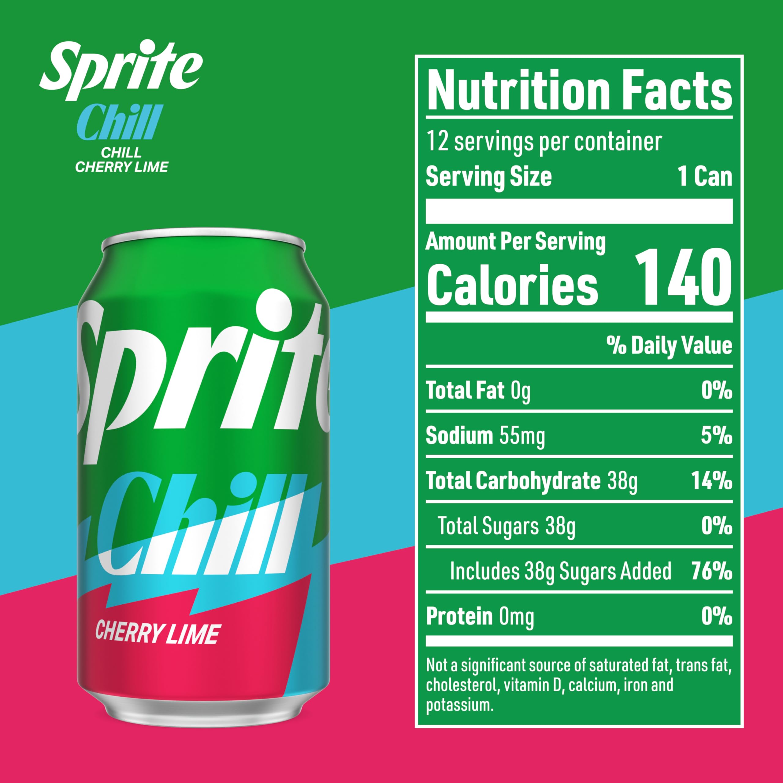 Sprite Chill Cherry Lime, 12 fl oz (Pack of 12) Sprite
