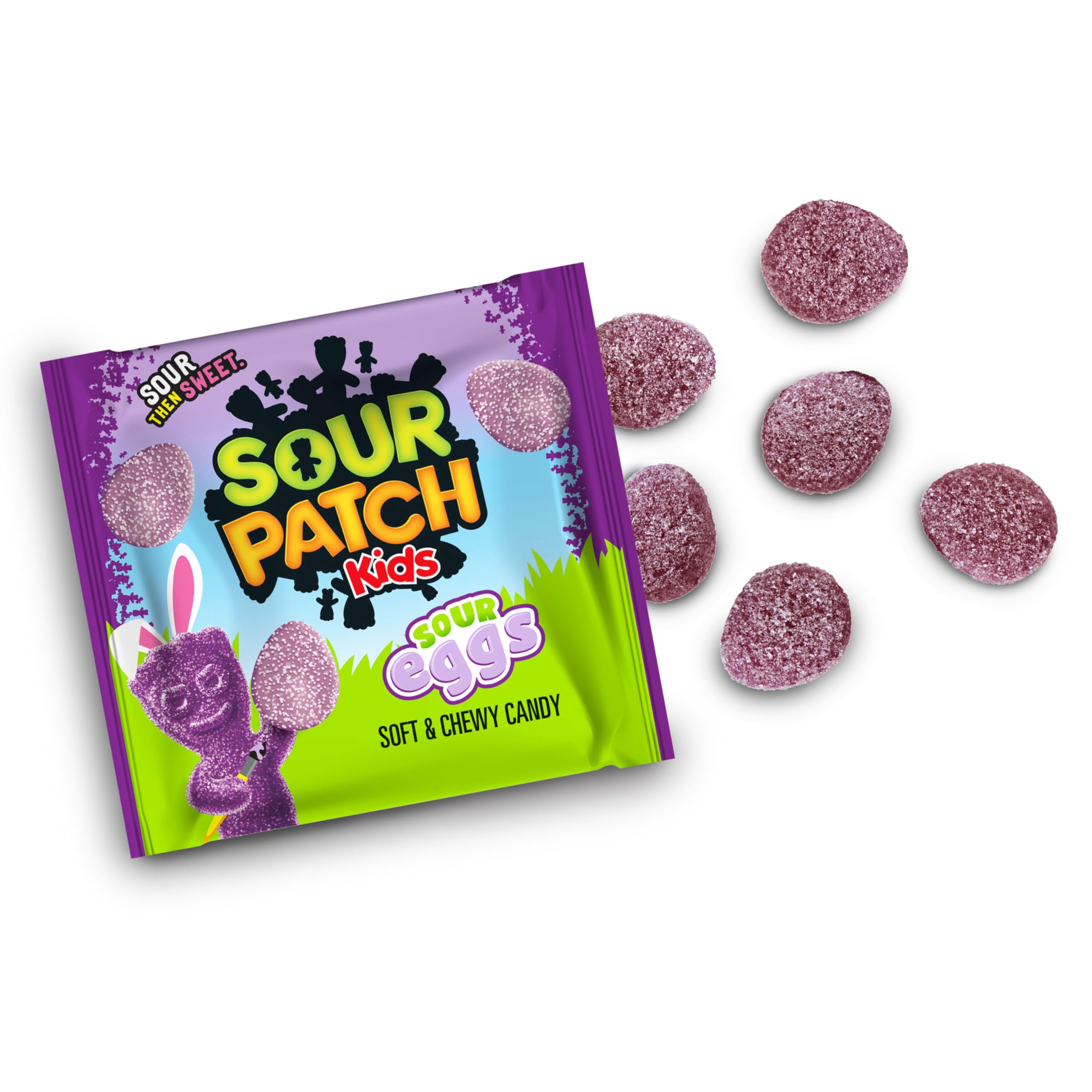Sour Patch Kids Sour Eggs Candy, 18 Snack Packs Sour Patch Kids