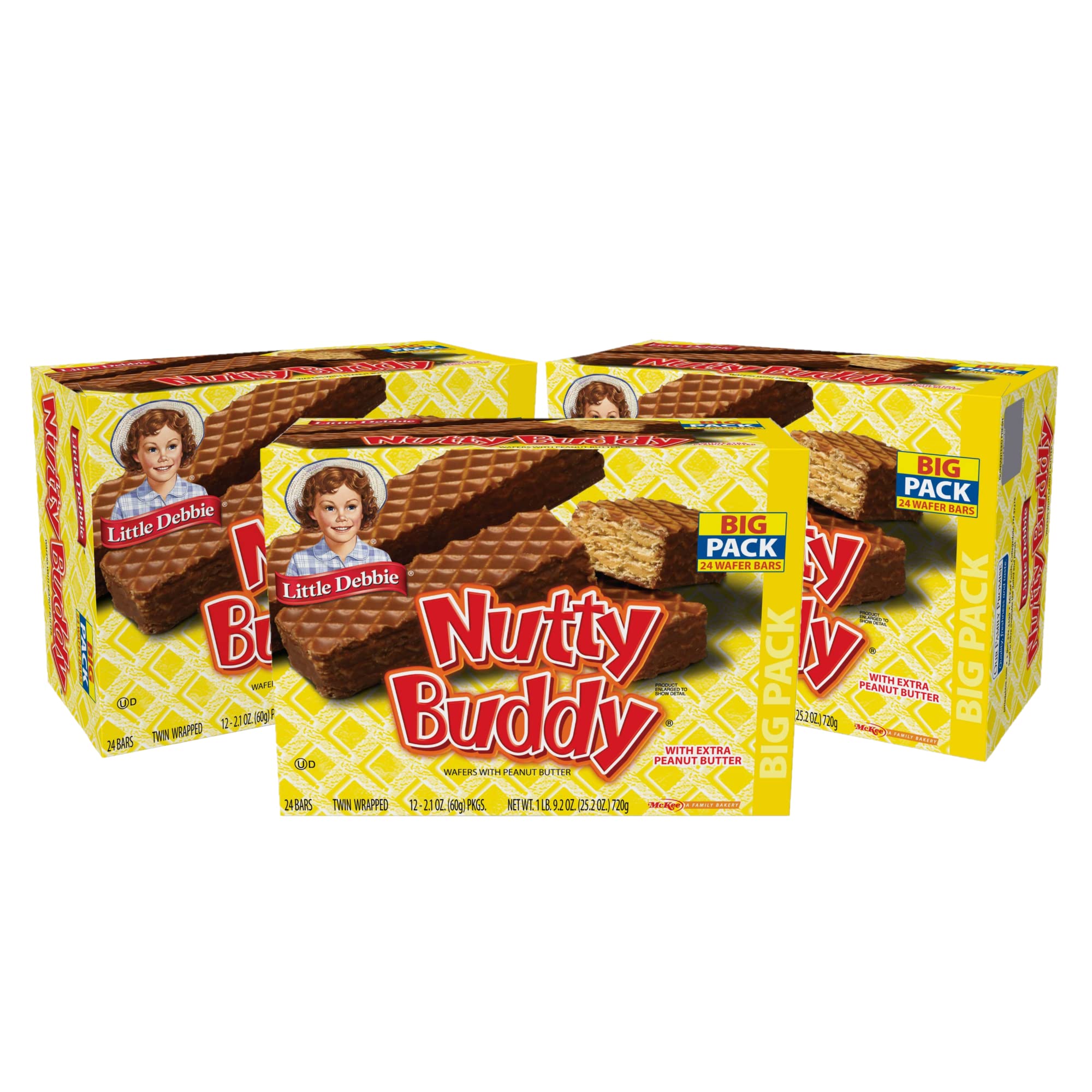 Little Debbie Nutty Bars, 25.2 oz (Pack of 3) Little Debbie